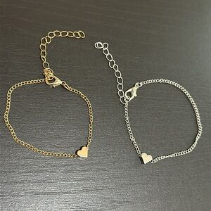 Mini adjustable heart bracelets